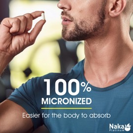 Naka Creatine 100% Pure Micronized Powder - Supplement for Muscle Growth, Increased Strength, Enhanced Energy and Improved Athletic/Sports Performance (380 vcaps (Pack of 1))