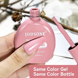 JODSONE 16.5ml Light Pink Gel Nail Polish Same Color Same Bottle Soak off Baby Pink DIY Salon Gift for Women