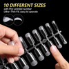 AIMEILI Pack of 432 Fake Nails Transparent 12 Sizes Artificial
