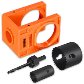 Luckyway Door Lock Installation Kit for 1-3/8" - 1-3/4" Wooden Doors with Guide Template, Door Lock Hole Saw