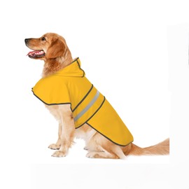 WVacFre Dog Raincoat Hooded Poncho,Velcro Adjustable Waterproof Dog Raincoat Lightweight Reflective Tape Pet Slicker for Large Dogs
