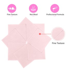 CATIFLIN 100 paños de limpieza de joyas, paño de pulido plateado envuelto individualmente, paño de pulido de joyería pequeño para plata de ley, oro, platino y más (rosa, 3.1 x 3.1 pulgadas)
