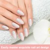 WUSJCOF 1 Set Selbstklebend Nagelfolie Glitter Gel Nail Nagelsticker Uv