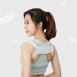 말린 어깨피기 등펴기 기구 펴주는 어깨펴는 피는밴드 [화이트 L] Shoulder Stretching Device for Dried Shoulder Relief - Shoulder Stretching Band [White L]