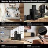 Small Subwoofer Home Theater for TV Surround System 5 Wired