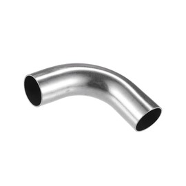 ACROPIX Bend Elbow Pipe Tube, 1.5" OD 4" Leg 90 Degree DIY Exhaust Pipe Intercooler Air Intake Tube Universal for Car Truck Automotive Durable 304 Stainless Steel Silver Tone Car Parts