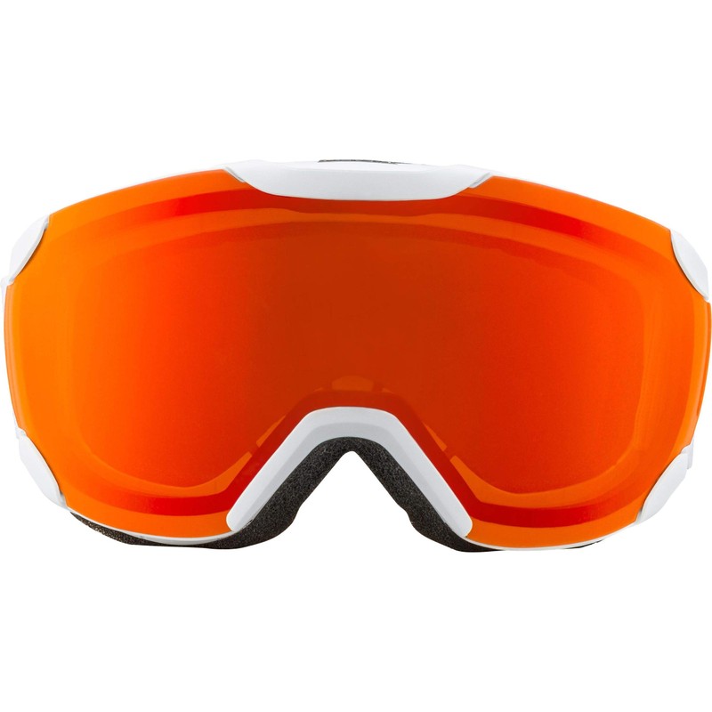 ALPINA Sports Thaynes HM Ski Goggles Plastic/Polycarbonate White/Orange 100% UV