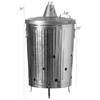 Gardenised 20-Gallon Galvanized Steel Incinerator Can with Lid & Vent