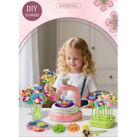 NHO Flower Bouquet Craft Kit, DIY Flower-Making Arts and Crafts Toys for Kids Ages 4-8, Toy Flower Set for Toddler and Kids, Birthday Gift for 4 5 6 7 8+ Year Old Girls