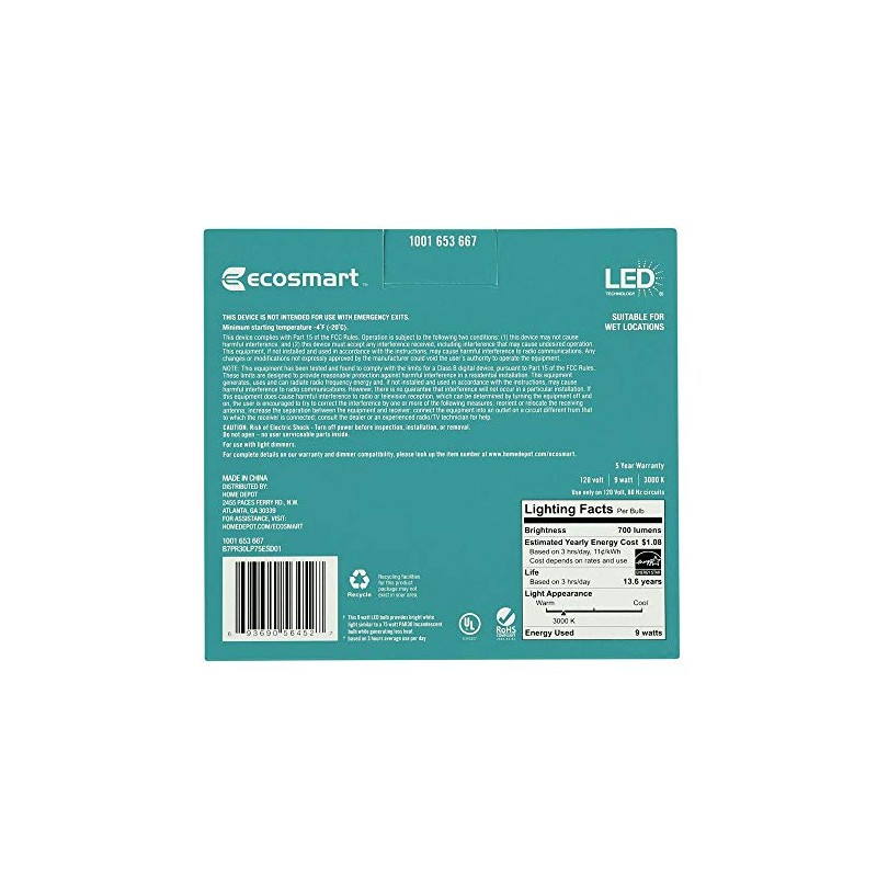 EcoSmart 75-Watt Equivalent PAR30 Dimmable Energy Star Flood LED Light