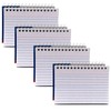Emraw 50 Page Spiral Bound Ruled White Index Card 3”x5”