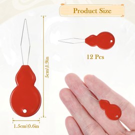 12pcs Needle Threaders Brass Wire Gourd Shaped Plastic Needle Thread Easy to Insert Hand Sewing Needles,Used for Sewing Machines Hand Sewing Cross Stitch Mending Clothing