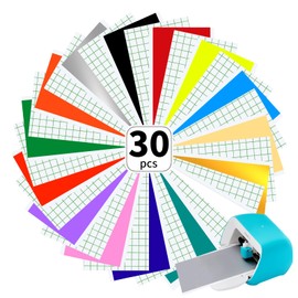 40pcs Smart Iron On for Cricut Joy Xtra, 24 cm x 30.5 cm Plotter Film Textile, Heat Transfer Vinyl, Flex Film Rolls for Clothes, Ironing Film, T-Shirts & More Fabrics, DIY Patterns