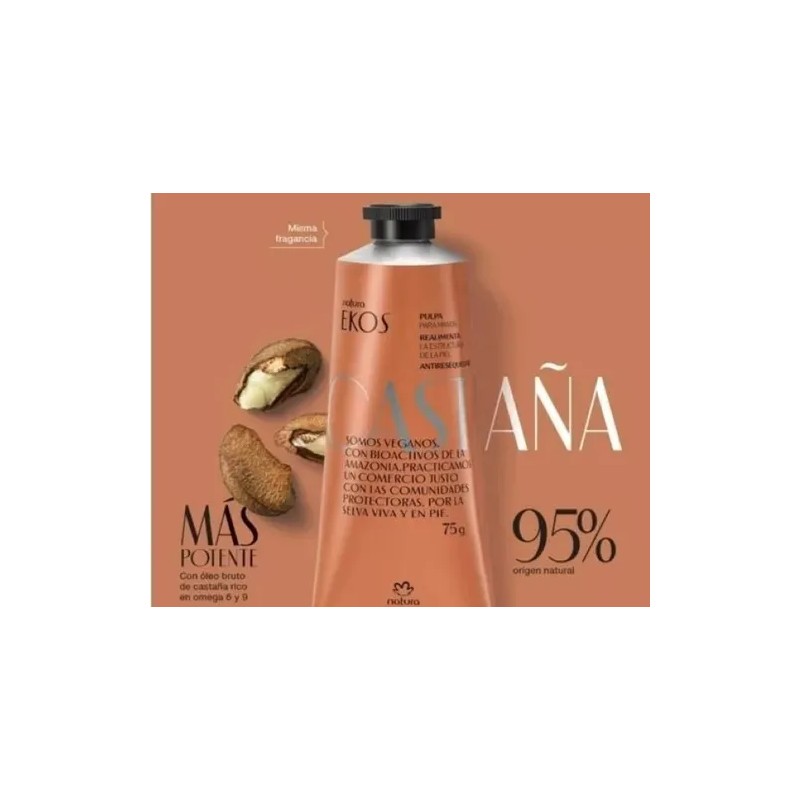 Kit Ekos Crema Hidratante Para Manos Castaña 75g Natura