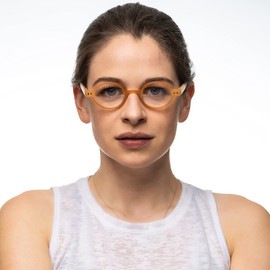 2SeeLife Retro Round Reading Glasses Light Brown, 2.50