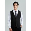 HISDERN Suit Vests for Men Formal Elegant Vest Cotton Plain