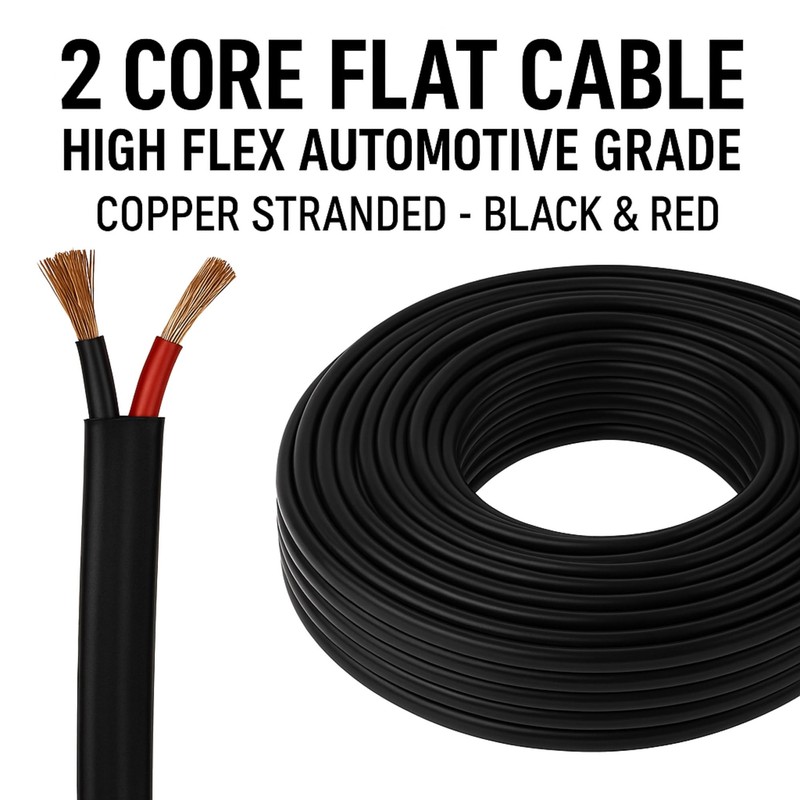 Automotive Flat Twin 2 Core Cable 12V/24V Thin Wall Wire