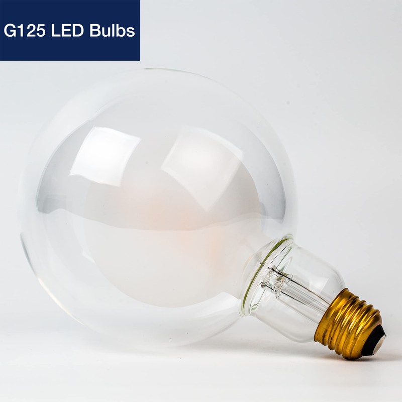 FLSNT G125 Decorative Dimmable Globe LED Edison Bulbs, 2700K Soft