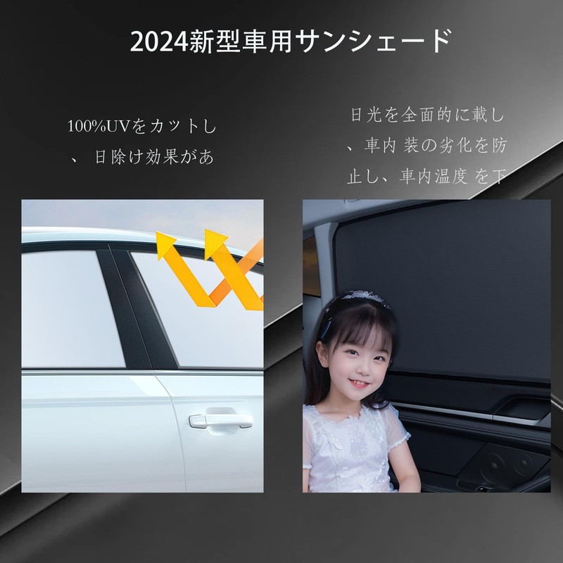 2 Pieces Fully Blackout Fully Blackout Curtain, Magnetic Curtain, Car