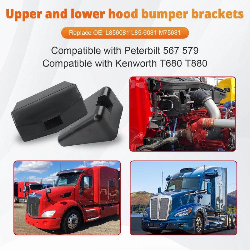 Hood Bumper Support Compatible with Peterbilt 567 579 Kenworth T680