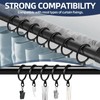 50 Pack Curtain Rings, 32mm Internal Diameter Black Metal Hanging