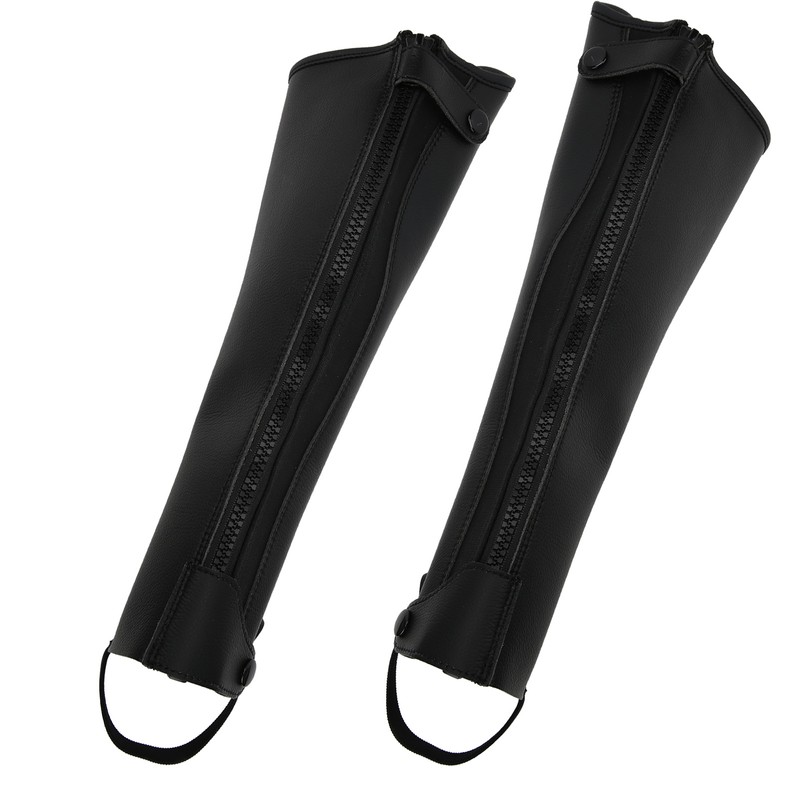 Super Fiber PU Leather Half Chap Horse Riding Body Protector