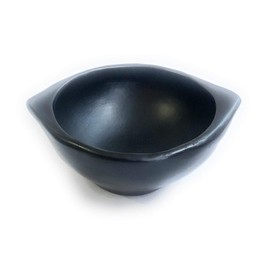 Traditional Colombian Soup Bowl Diameter 6.5 Inches Black Clay Original 100% Handcrafted Organic Tableware Take Care the Planet Non Pollutant