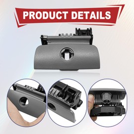 SYudwen Gray Glove Box Latch, Compartment Handle Compatible with Buick 2005 2006 2007 2008 2009 Allure, Lacrosse, Replace OE# 74392, 15251006