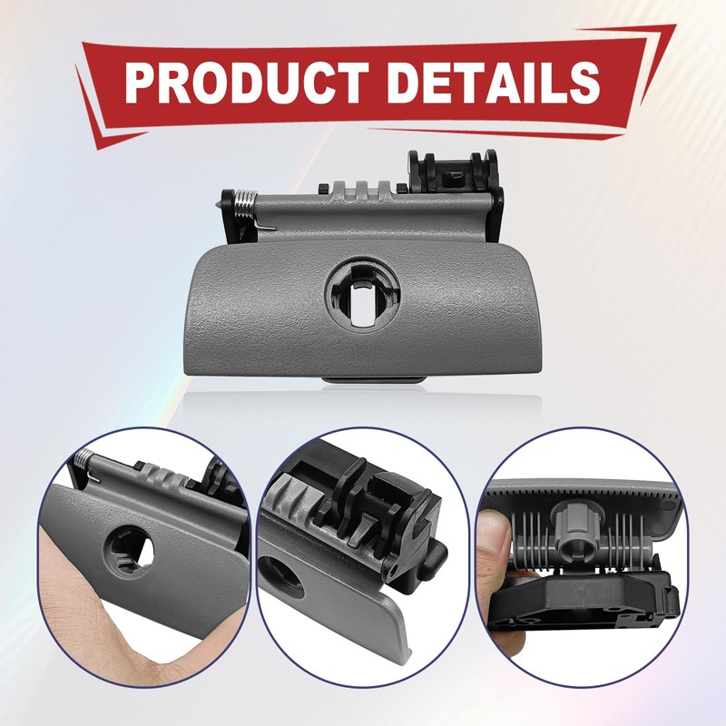 SYudwen Gray Glove Box Latch, Compartment Handle Compatible with Buick