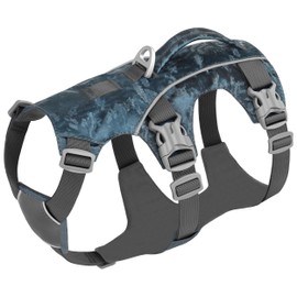 AKAILEA Small Dog Harness Escape Proof Dog Harness with Handle, Waterproof Reflective Breathable Dog Harness for Daily Walking Training (Gray, S)