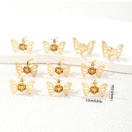 50 PCS Gold Small Butterfly Hair Clips Metal Hollow Butterfly Hair Pin Vintage Mini Head Clip Strong Hold Jaw Clips Claw Clips Non Slip Bobby Pin Decorative Hair Accessories for Women and Girls