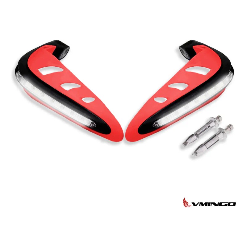Cubre Puños Moto Hueco Luz Led Handguard Universal Protector Color