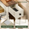 CHOEZON Farmhouse End Table, 2-Tier Narrow Side Table with Drawer,