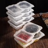 12Sets Reusable Snack Pack Containers, Double Compartment Snack Containers with