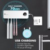 Auntyfey Sanitizeri Toothbrush Holder, Sanitizeri Toothbrush Cleaner, 2000mAh Rechargeable Cordless