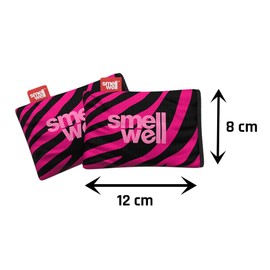 SmellWell Odour Eliminating Air Purifying Bags (2 Pack | 100g) Activated Bamboo Charcoal Air Freshener for use from Gym to Car to Home (Pink Zebra, Original)