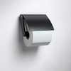 KEUCO Plan Black Selection Metal Toilet Roll Holder Matte Powder