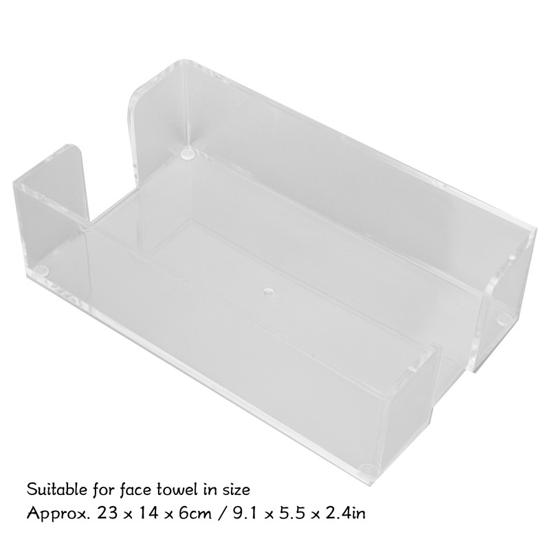 Acrylic Napkin Holder Transparent Uncapped Bathroom Napkin Holder for 23x14x6cm