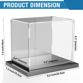 Xiomot Mini Helmet Display Case Acrylic Clear Football Stand Holder with Mirror Back and Black Metal Grooved Base Stackable Mini Helmet Showcase for Souvenirs Collectibles