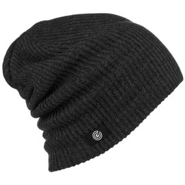 Original Rib Knit Beanie Cap - Warm Autumn Beanie for Men & Women - Soft & Stretchy Dark Grey
