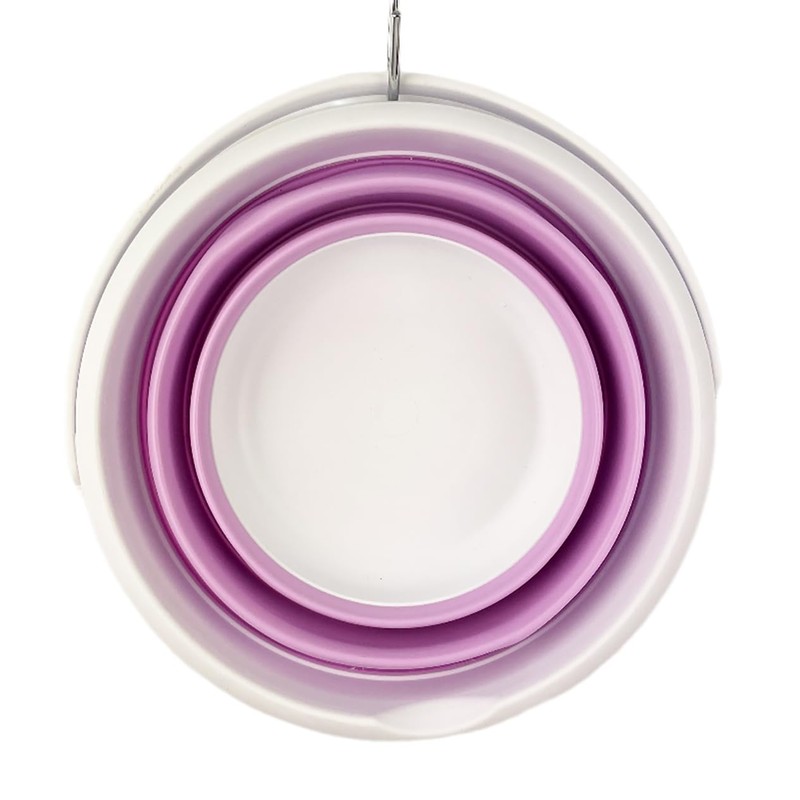 SAMMART Collapsible Plastic Bucket - Foldable Round Tub with handle