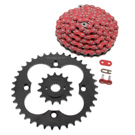 Chain & Black Sprocket fits Honda 400EX TRX400EX 1999-2004 Red Non O-Ring 15/38 94L