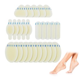 Dvvsav 25pcs Hydrocolloid Gel Bandges for Feet,Waterproof Gel Cushions for Toe,Heel and Foot Blister Prevention and Healing Bandages