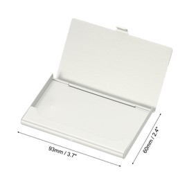 PATIKIL Small Business Card Holder, Alloy Name Card Holder Bling Pocket Card Holders Organizer Cards Display for Women Office Exhibition, Colorful