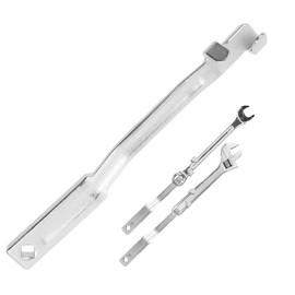 Kisfun Wrench Extender Tool Bar and Adaptor, Wrench Extension Hand Tool Torque Amplifier with Square Hole for Mechanics Garage Drive Breaker Cheater Bars Leverage (02-Wrench Extender Bar)