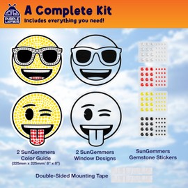 PURPLE LADYBUG SUNGEMMERS Window Diamond Art Suncatcher Kits - Birthday Gifts for 6-10 Year Old Girls & Boys, Summer Activities for Girls, Arts & Crafts for Kids Ages 8-12 6-8 Years Old