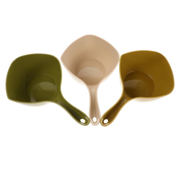 Ipetboom 3pcs Bath Spoon Bucket Scoop Plastic Ladle Spoons Bath