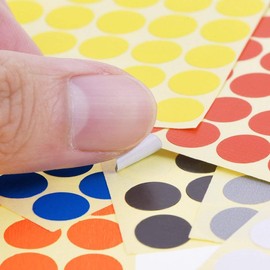 Weforu Dot Stickers, 19mm Sticky Coloured Dots, 12 Colors Round Stickers Dots Circle Color Coding Labels(2520pcs, 36Sheet, 12 Colors, 19mm)