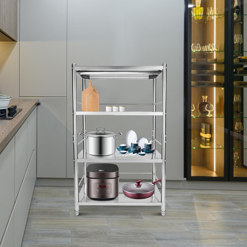 DDBESSIC Stainless Steel Shelves 4 Tier 31x18x52in Adjustable Shelf Storage
