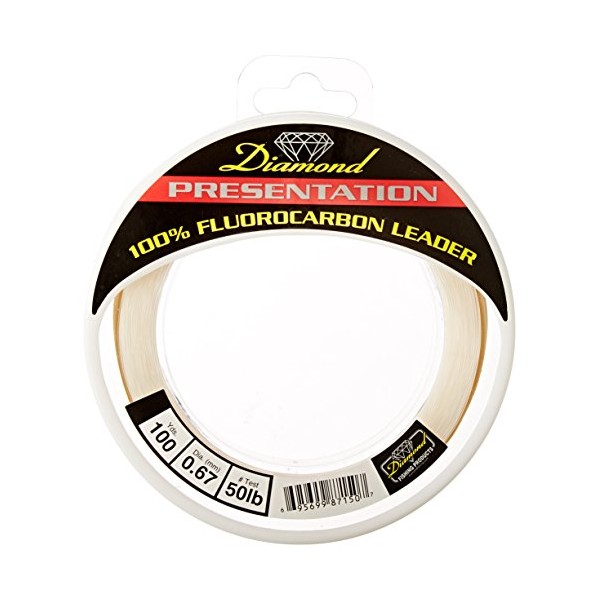 Momoi Hi-Catch Fluoro Carbon Line Leader with 50-Pound Test, 25/100-Yard Coil Size, 0.66-Millimeter Diameter, Clear